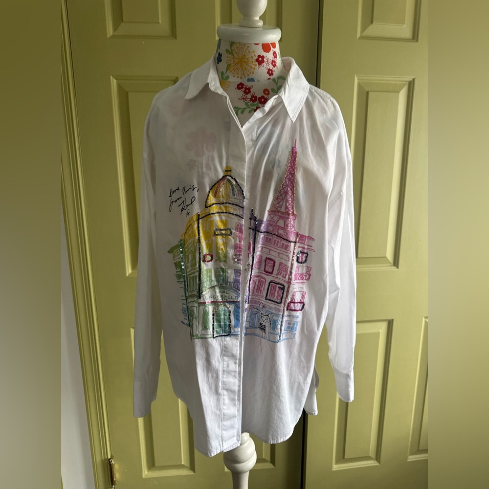 Karl Lagerfeld Paris Beaded Blouse